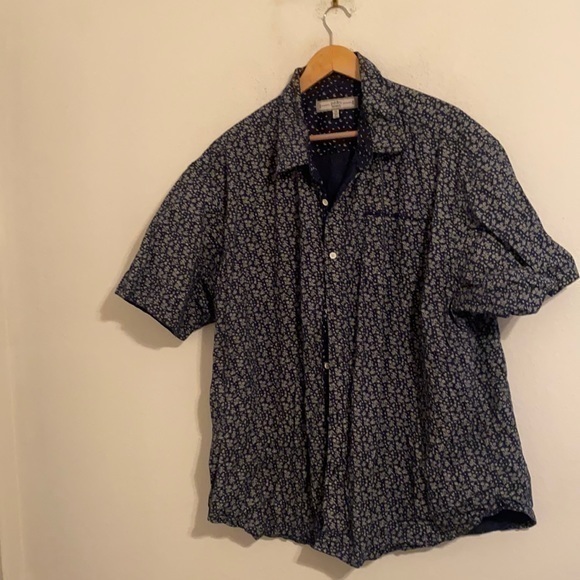 PD&C NAVY BUTTON DOWN SHIRT 3X - Picture 1 of 3